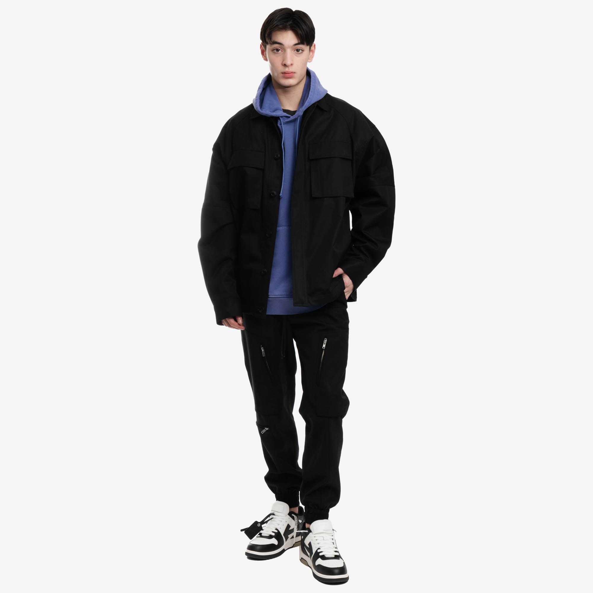 Juun.J Front Pocket Shirt Jacket Black - 2