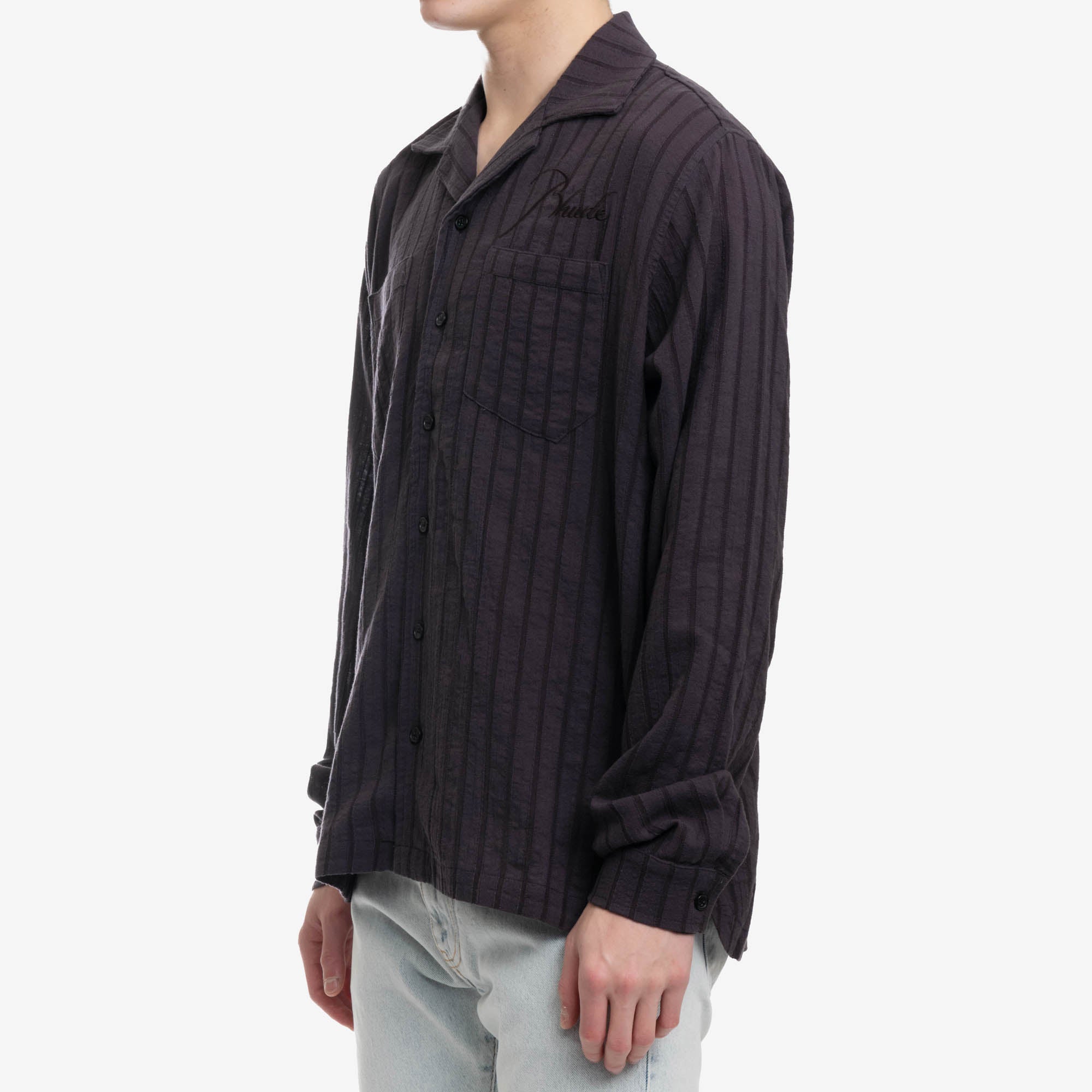 Rhude Slate Stripe Shirt Blue - 3