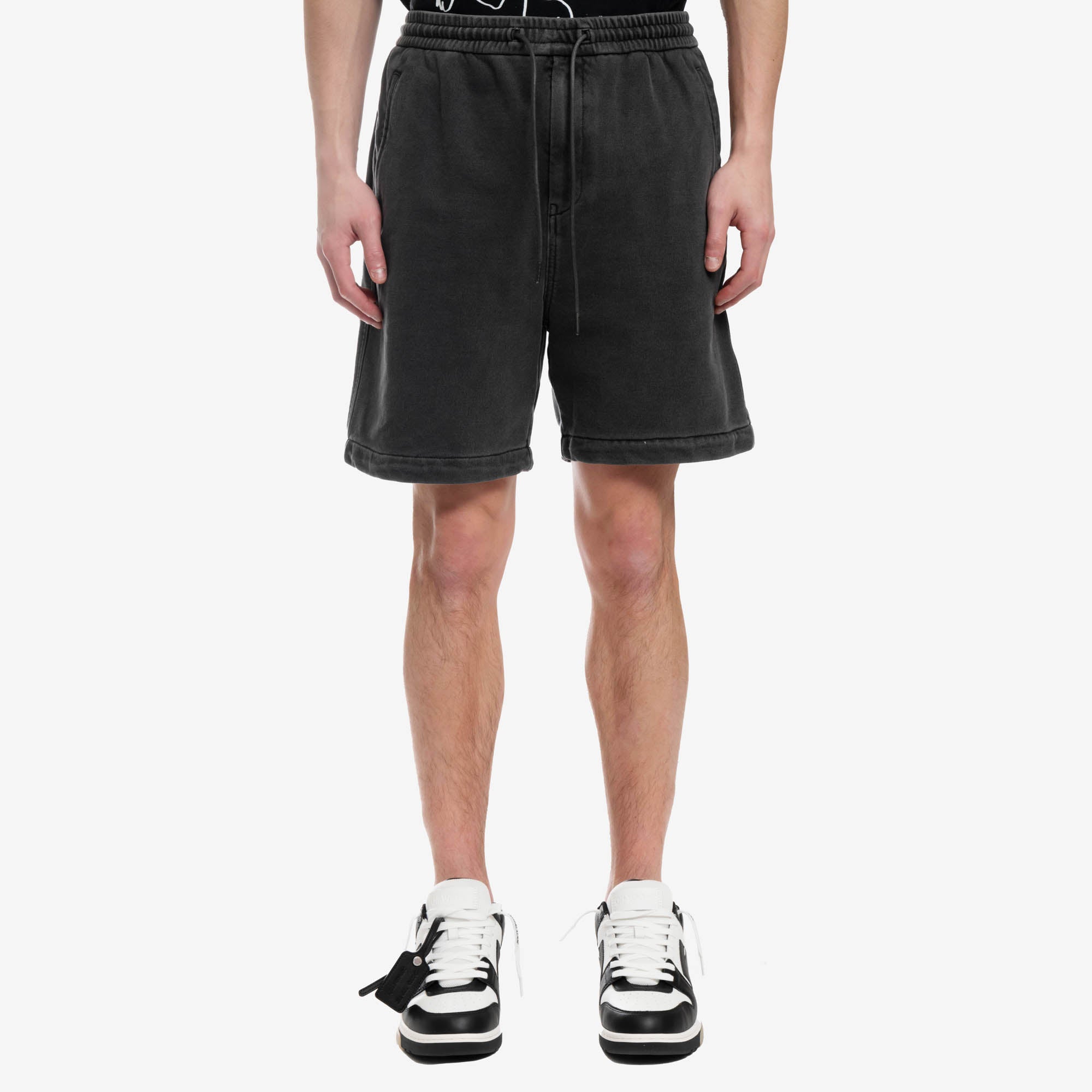 Juun.J Garment Dyed Shorts Grey - 1