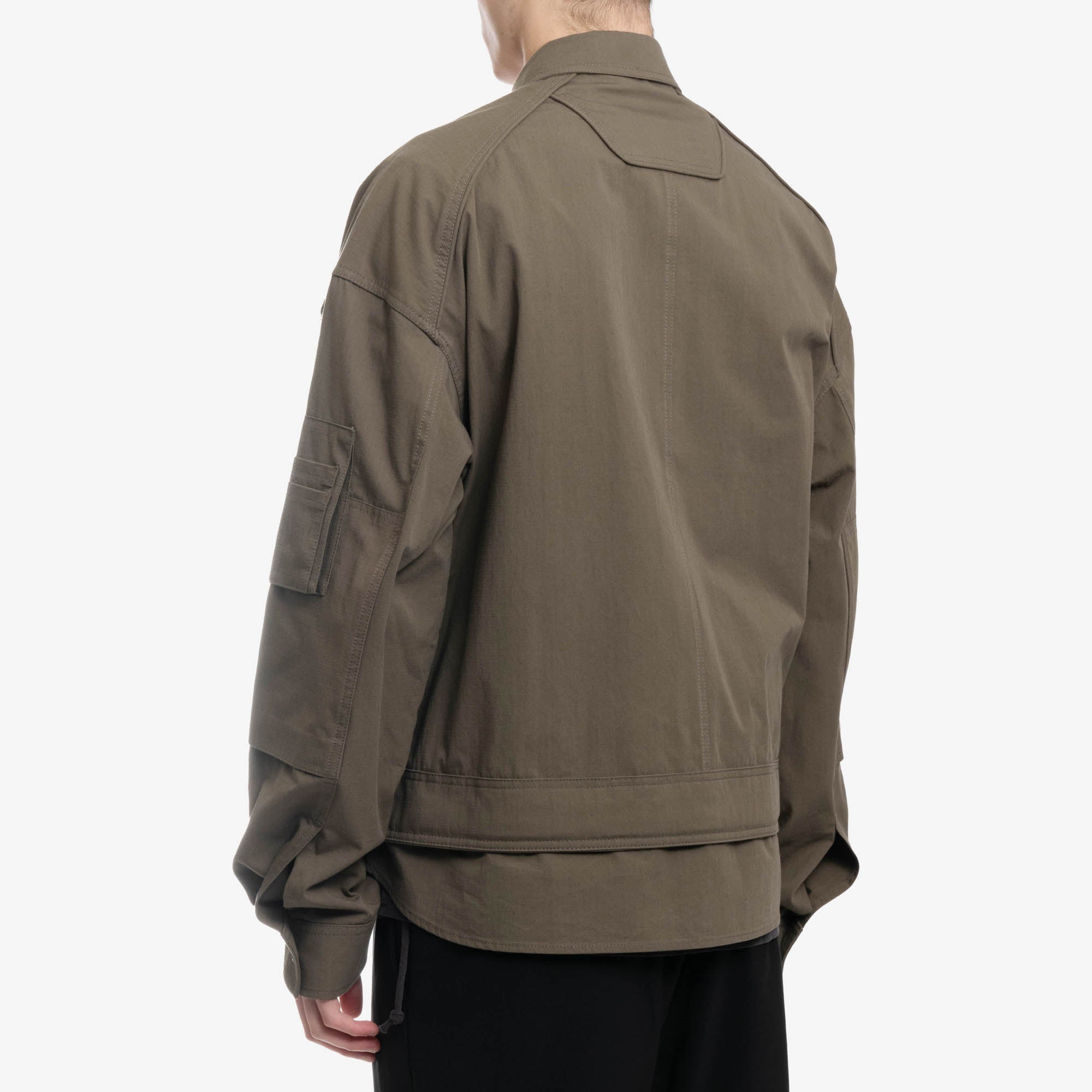 Juun.J Tilted Zip Pocket Jacket Khaki Green - 4