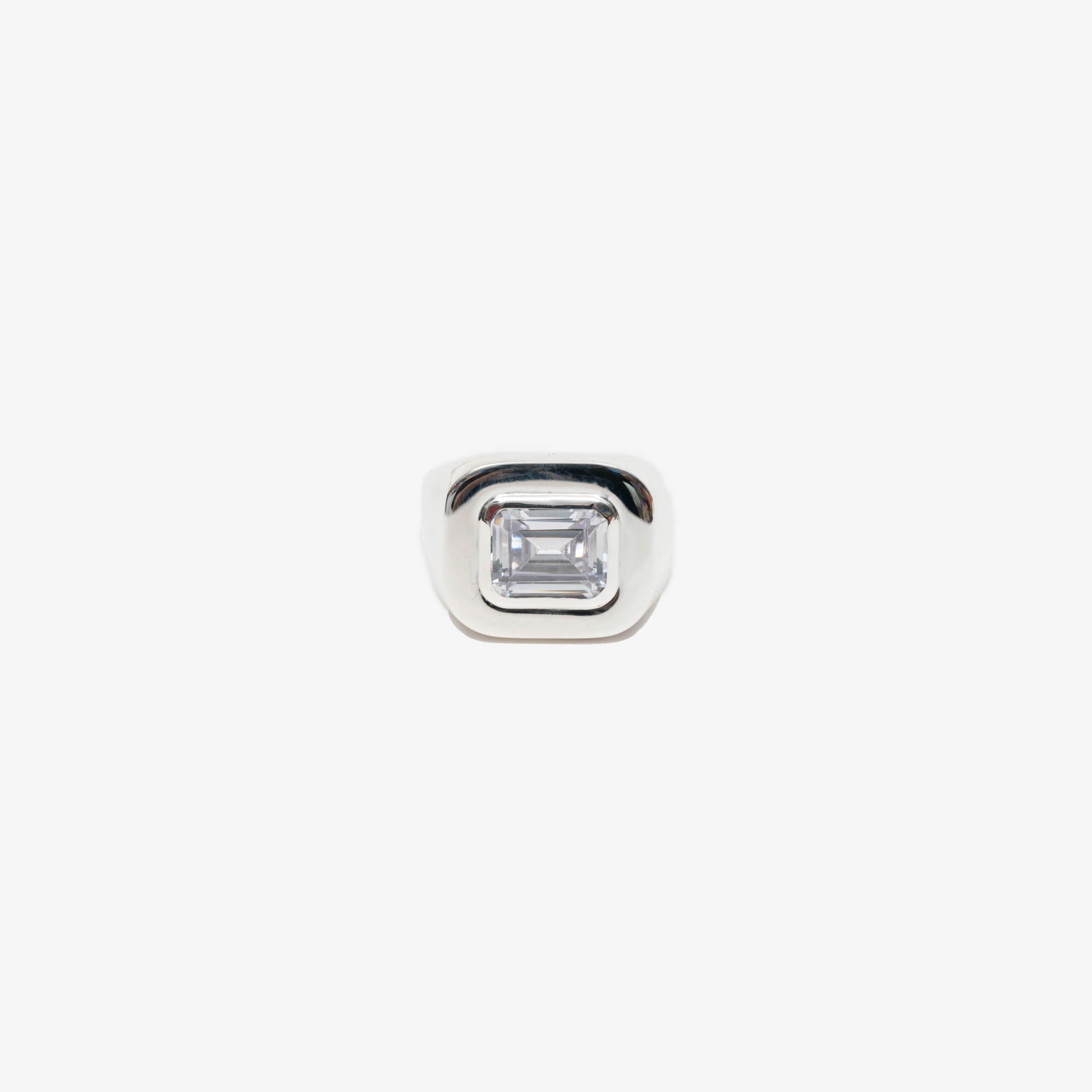 Hatton Labs Emerald Cut Signet Ring Silver - 1