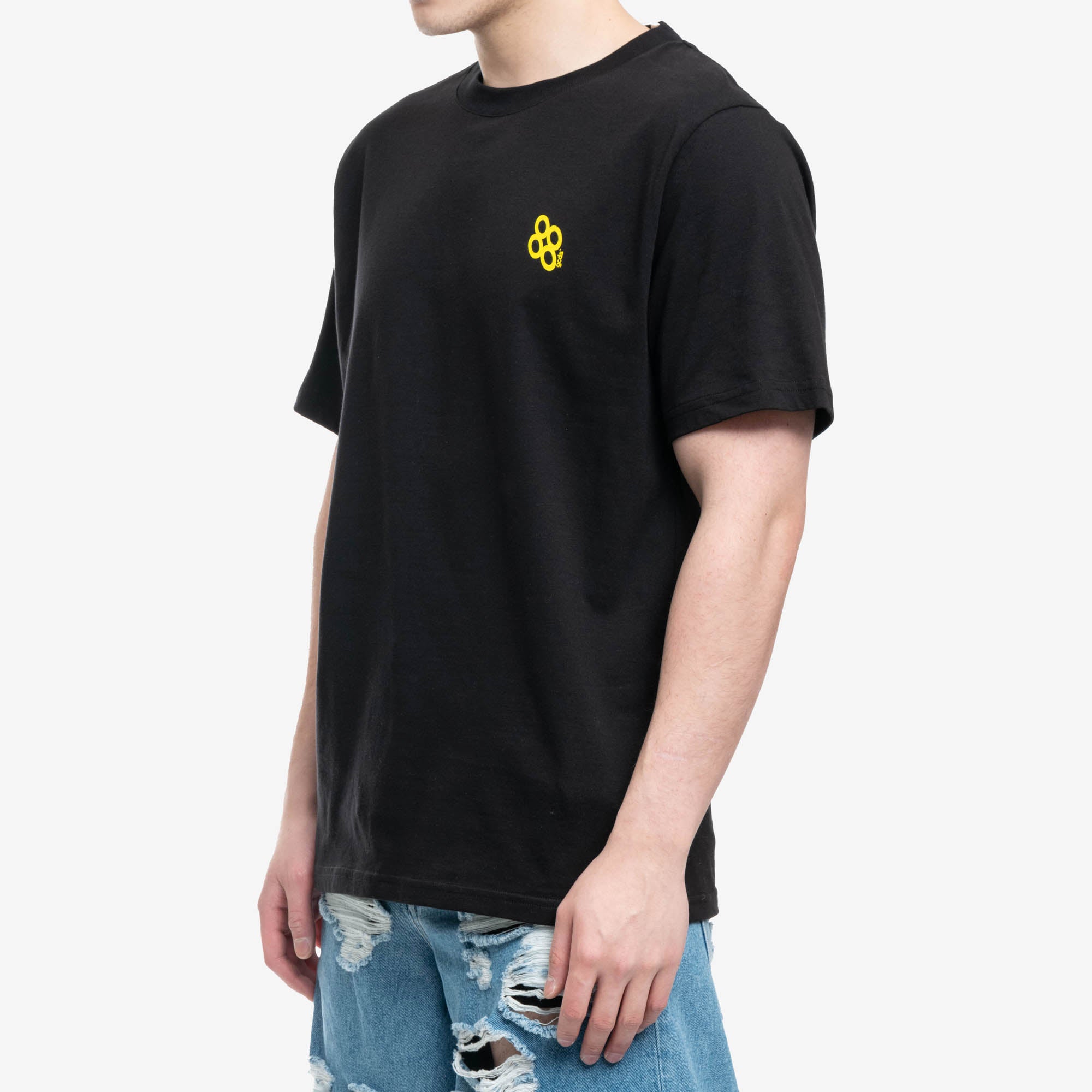 GCDS Bliss Logo Patent Tee Black - 4