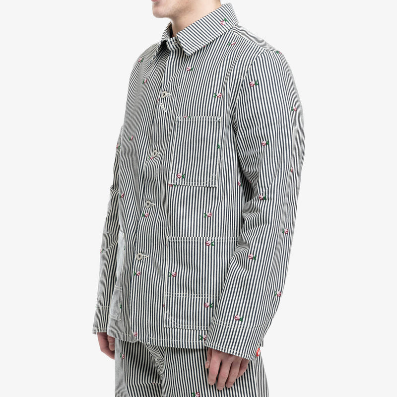 Rinse Striped Workwear Denim Jacket