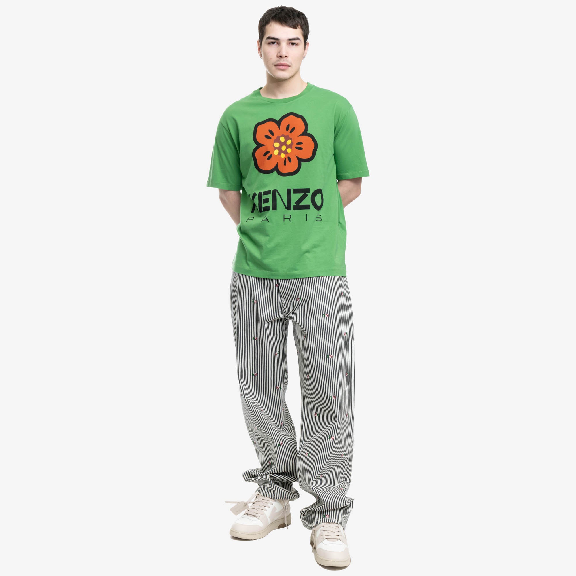 Kenzo Rinse Striped Suisen Relaxed Jeans Rinse Blue Denim - 2