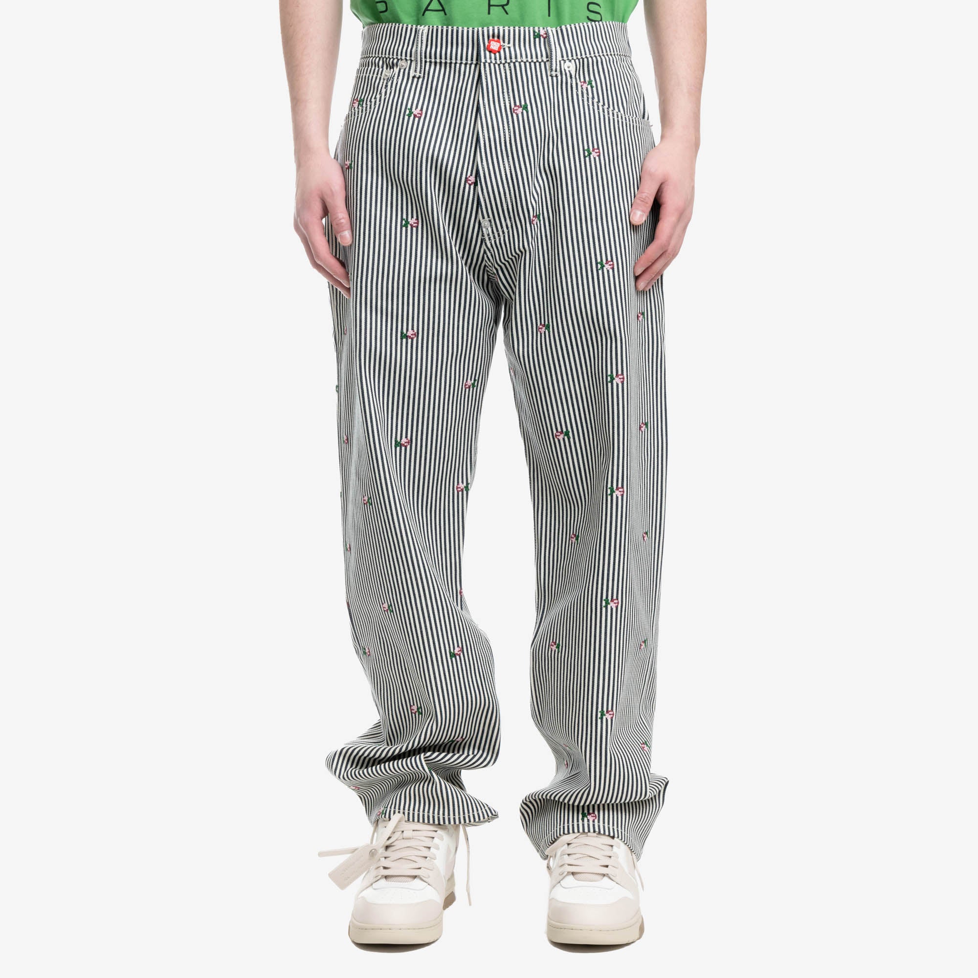 Kenzo Rinse Striped Suisen Relaxed Jeans Rinse Blue Denim - 1