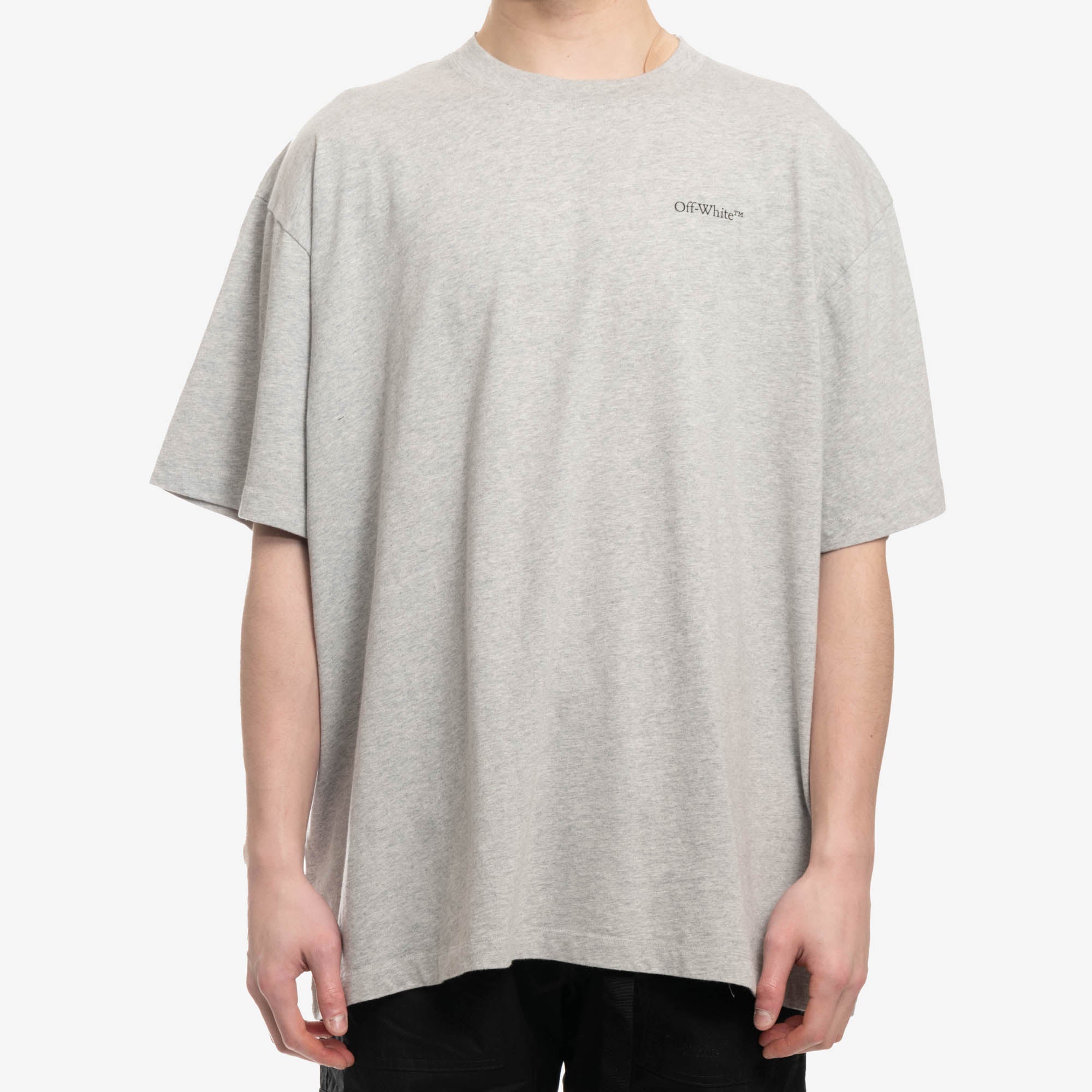 Off - White Jumbo Arrow Over Tee Melange Grey - 1