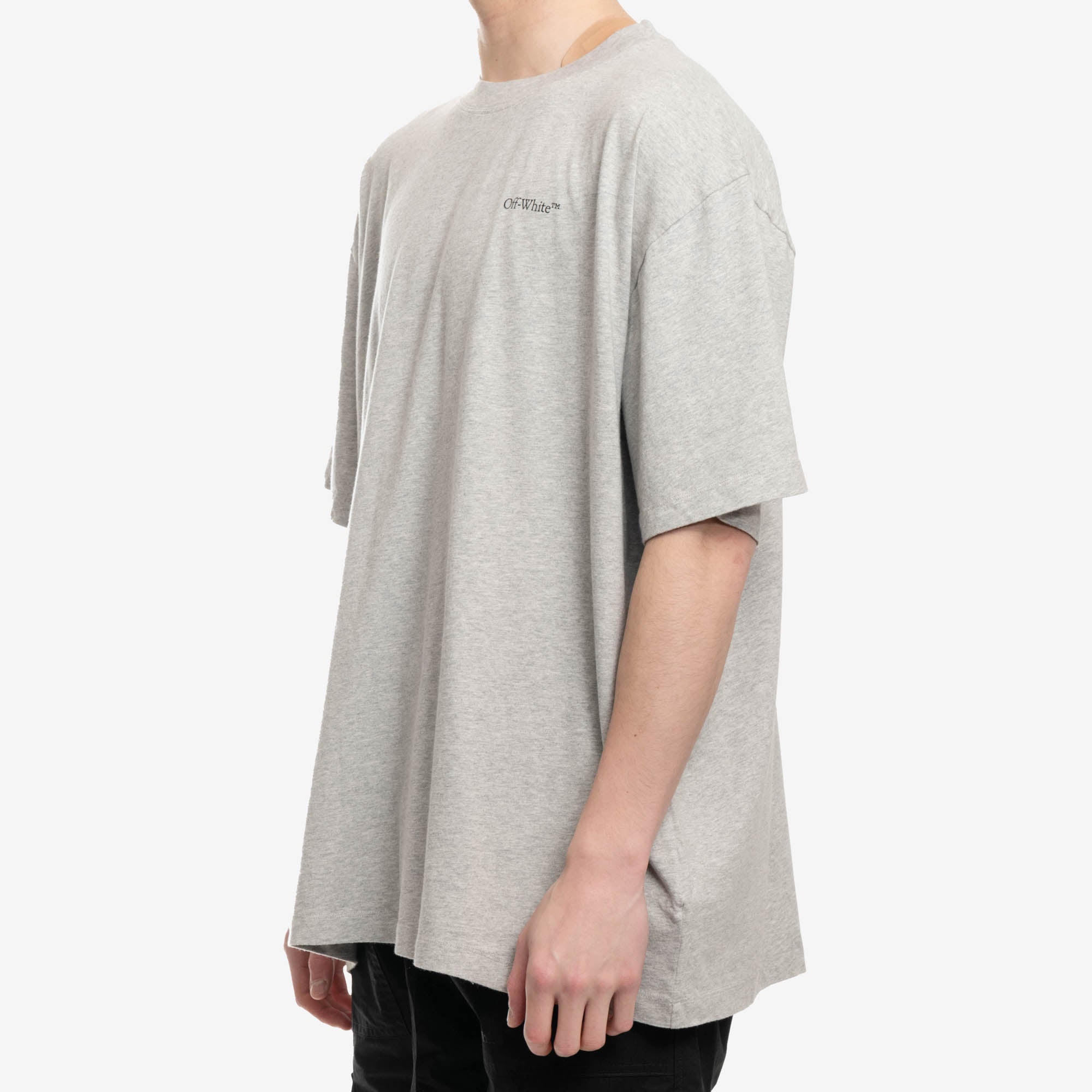 Off - White Jumbo Arrow Over Tee Melange Grey - 3