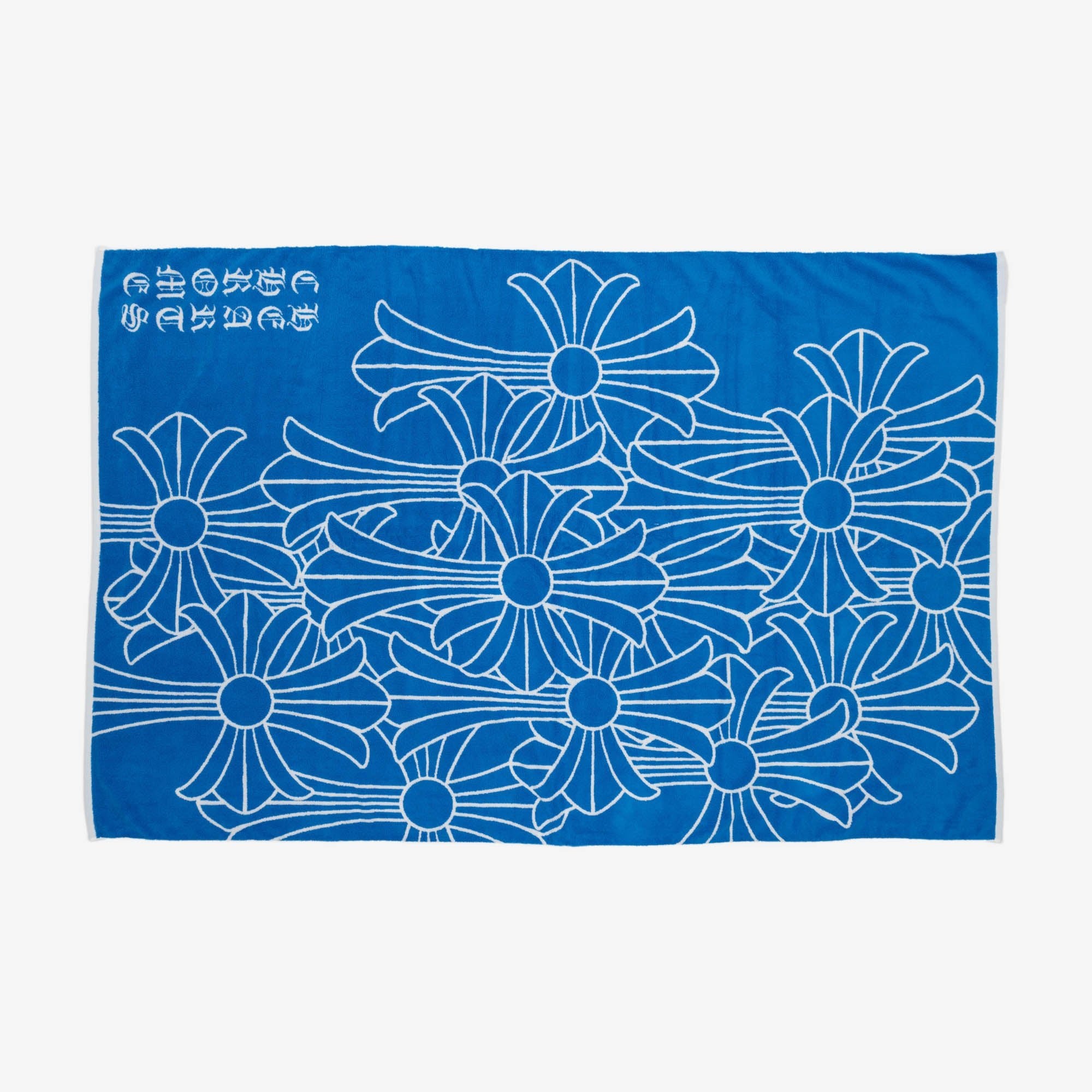 Chrome Hearts CH Cross Beach Towel Blue - 1