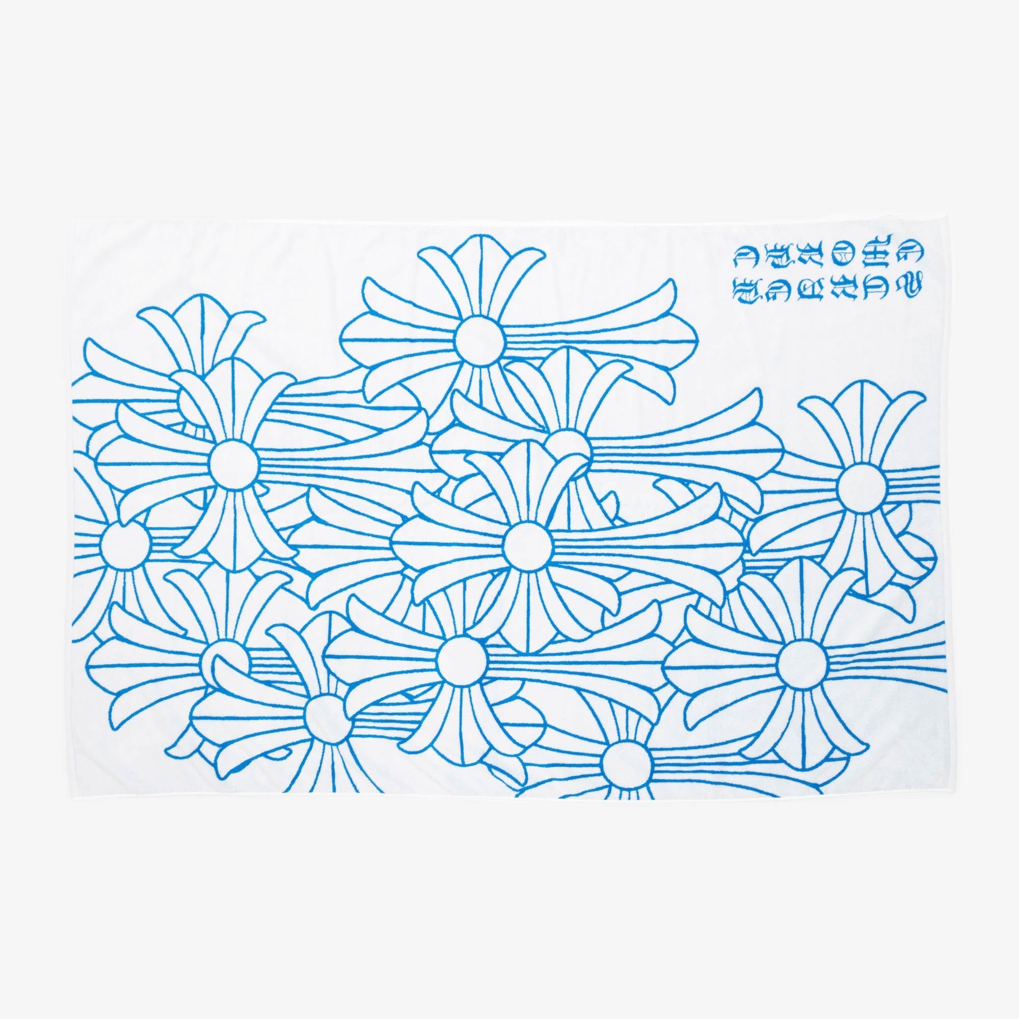 Chrome Hearts CH Cross Beach Towel Blue - 2