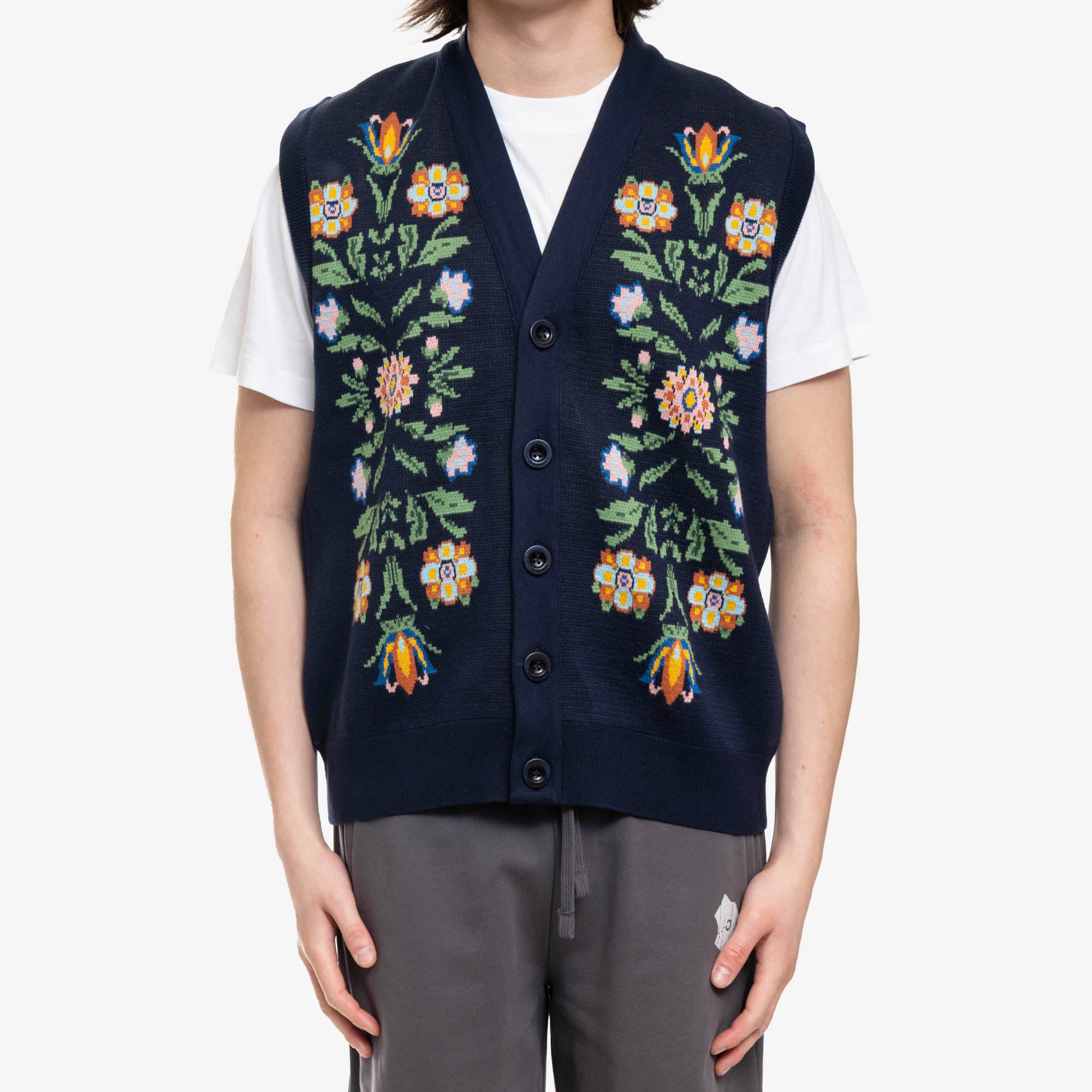 Drôle de Monsieur Le Gilet Ornements Navy - 1