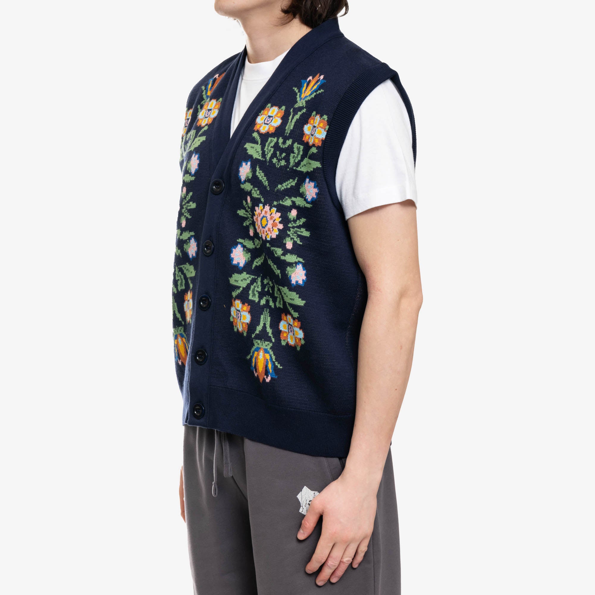 Drôle de Monsieur Le Gilet Ornements Navy - 3