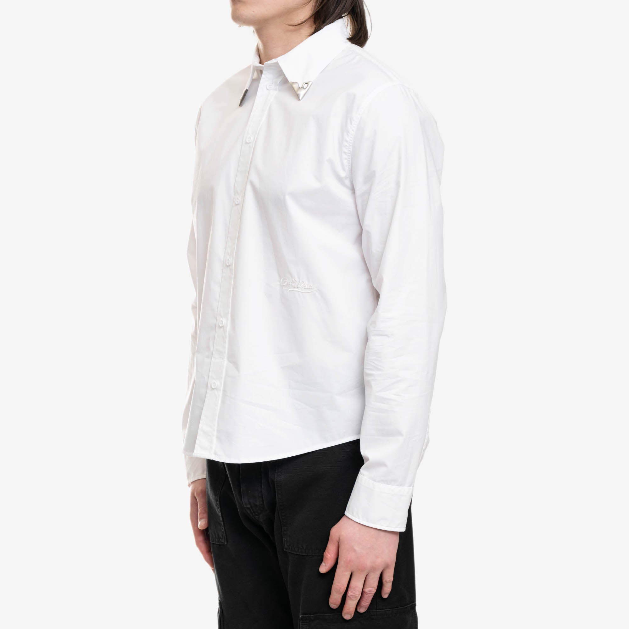 Off - White Wave Off Slim Fit Shirt White - 3