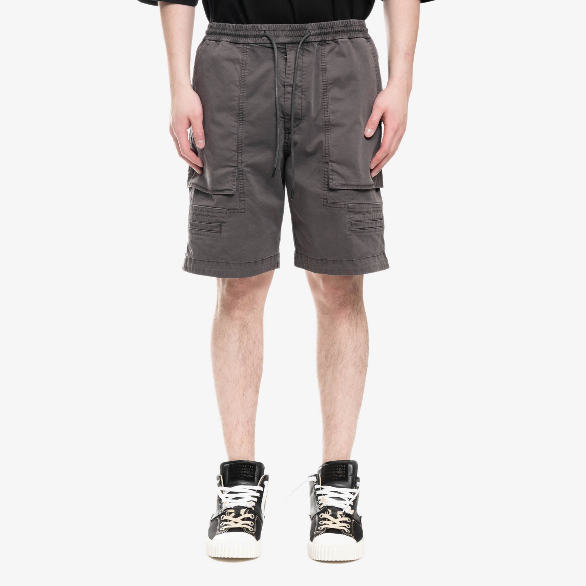 Juun.J Flap Detail Outdoor Dyed Shorts Grey - 1