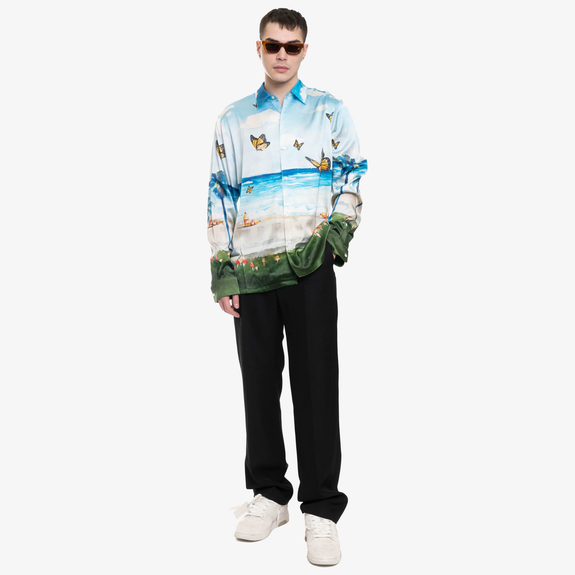 Nahmias Butterfly Beach LS Shirt Blue - 2