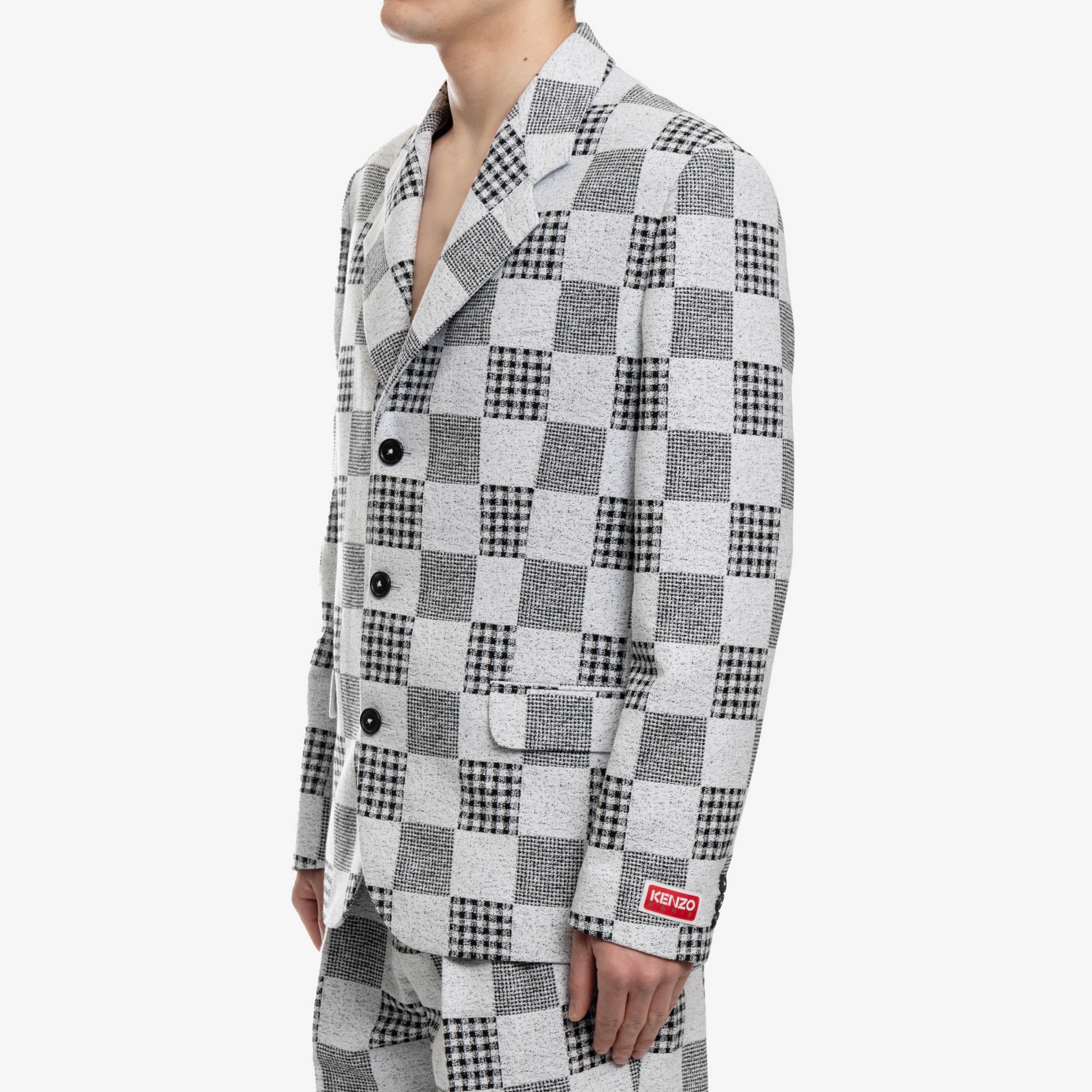 Kenzo Patchwork Jacquard Jacket Midnight Blue - 3