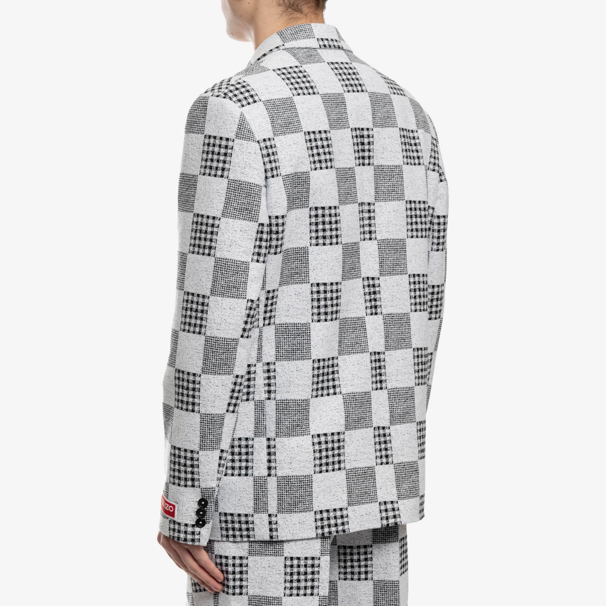 Kenzo Patchwork Jacquard Jacket Midnight Blue - 4