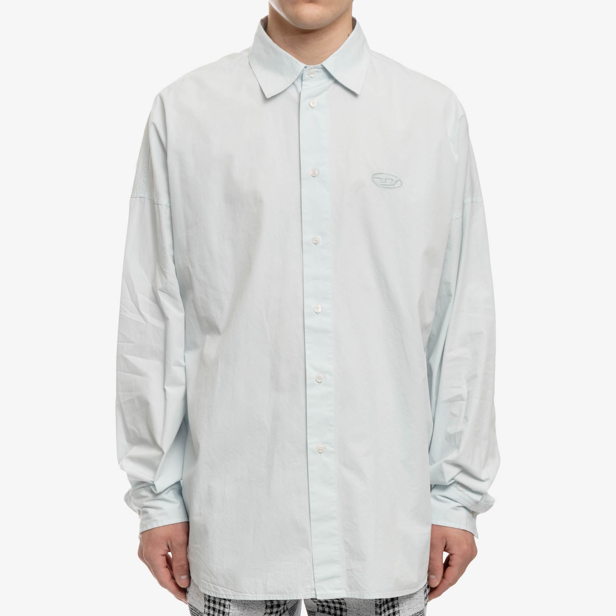 DIESEL Raw Logo Shirt Light Blue - 1