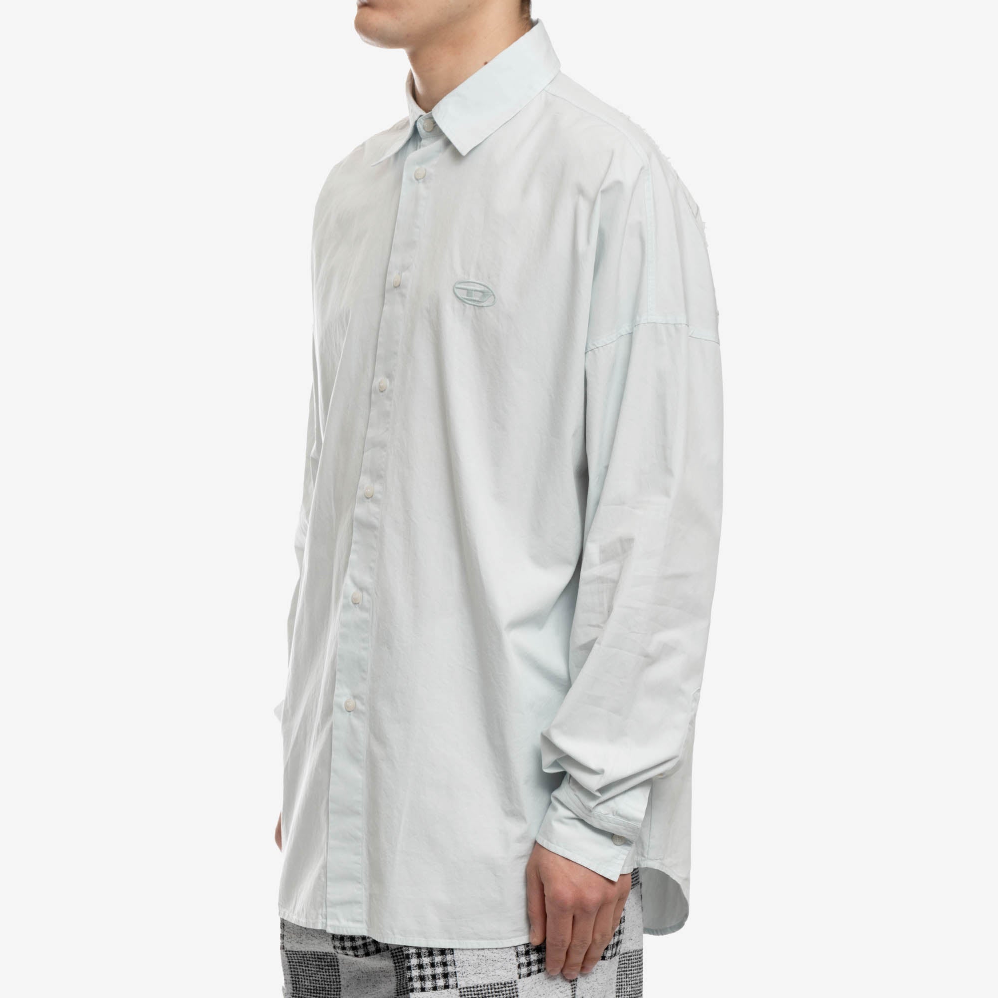 DIESEL Raw Logo Shirt Light Blue - 3