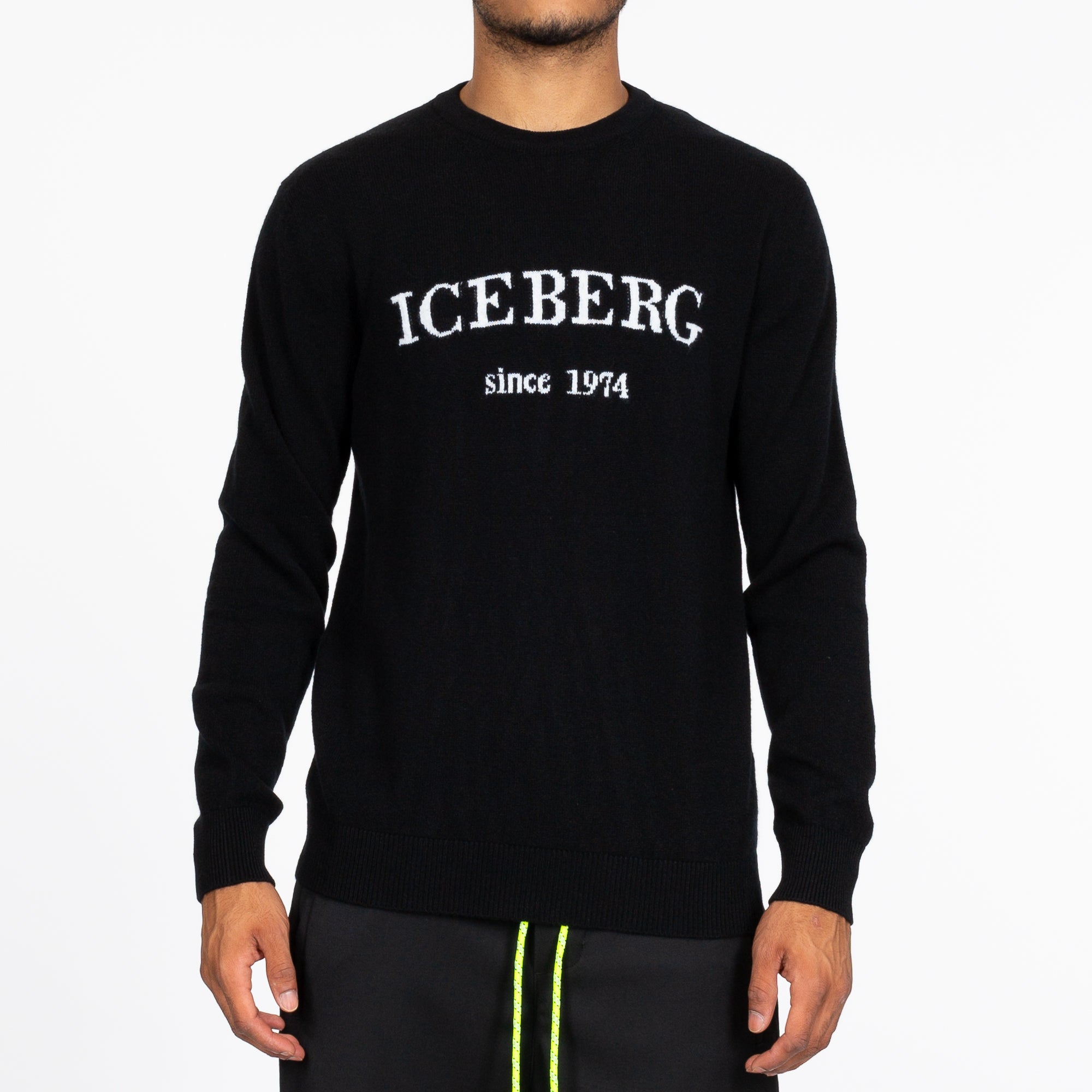 Iceberg Iceberg Intarsia Sweater Black - 1