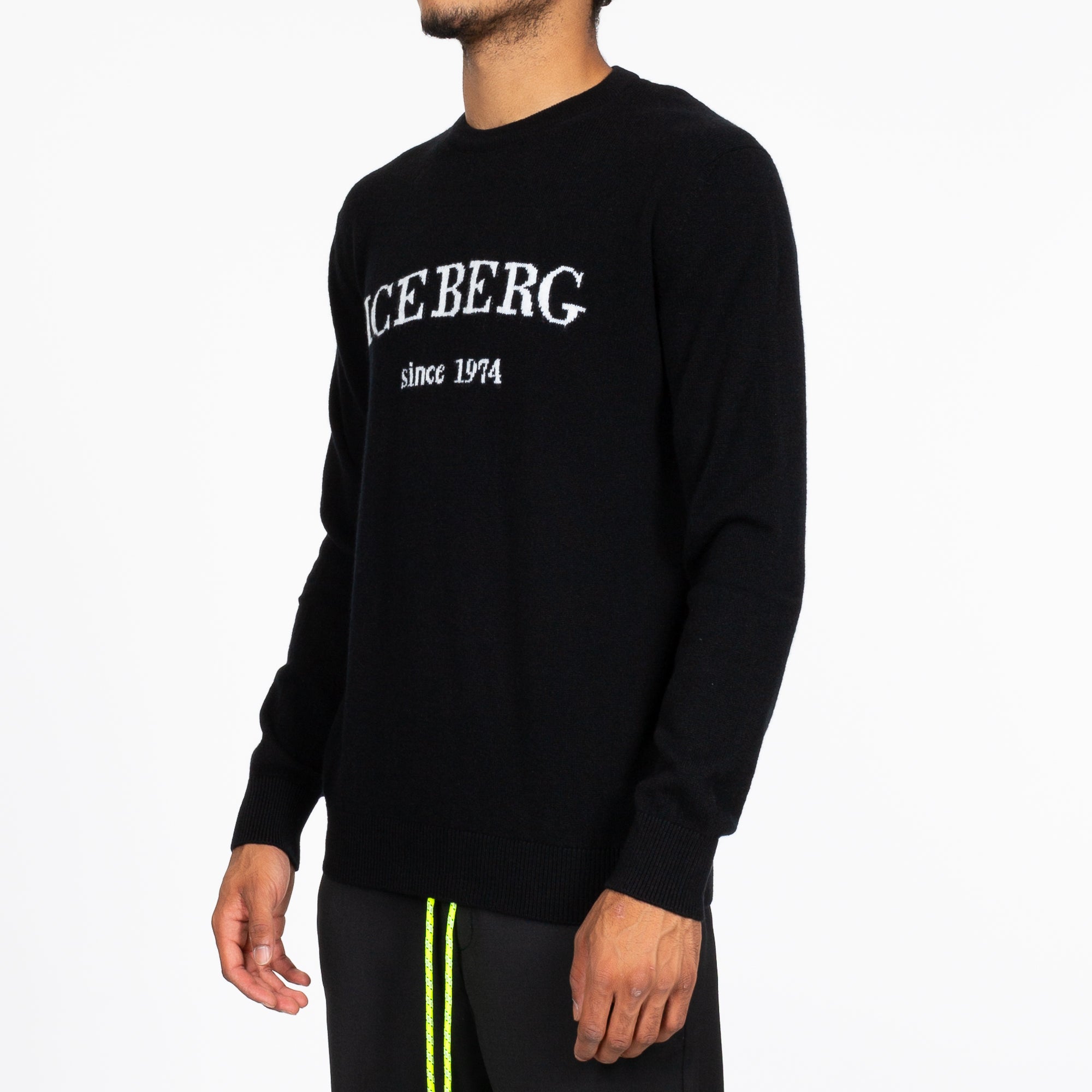 Iceberg Iceberg Intarsia Sweater Black - 2