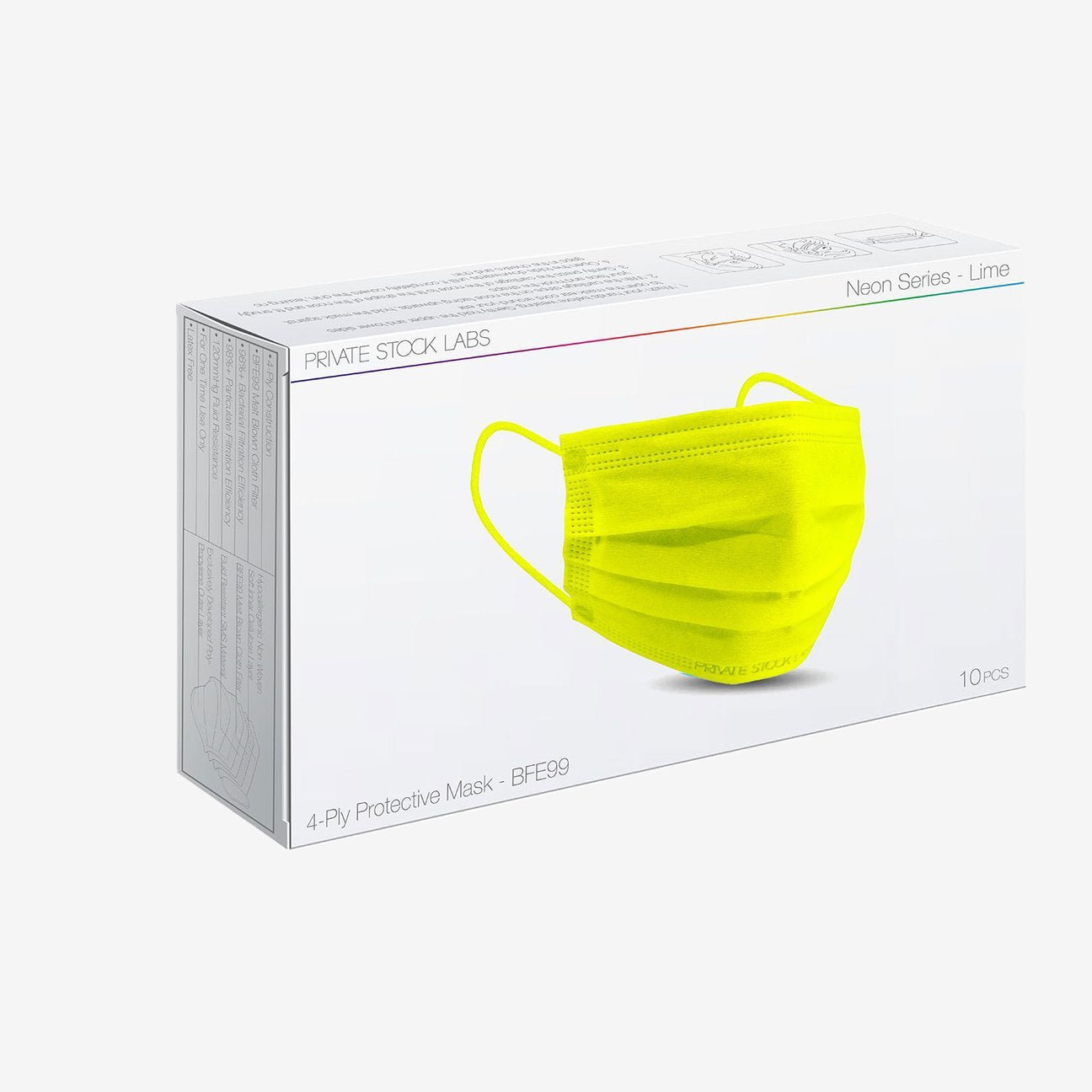 Private Stock Labs 4 - Ply Lime Protective Mask Lime - 1
