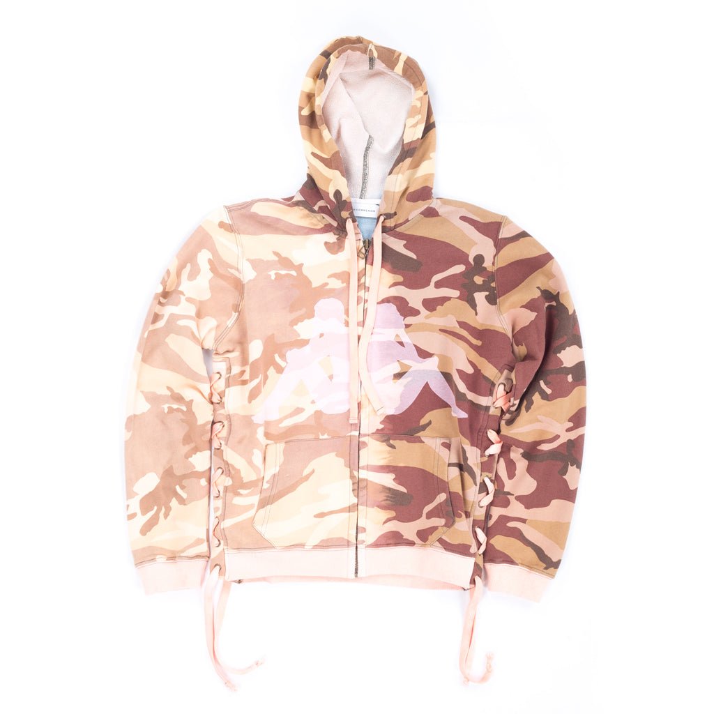 Faith Connexion Womens Kappa Camouflage Laced Zip Hoody Orange - 4