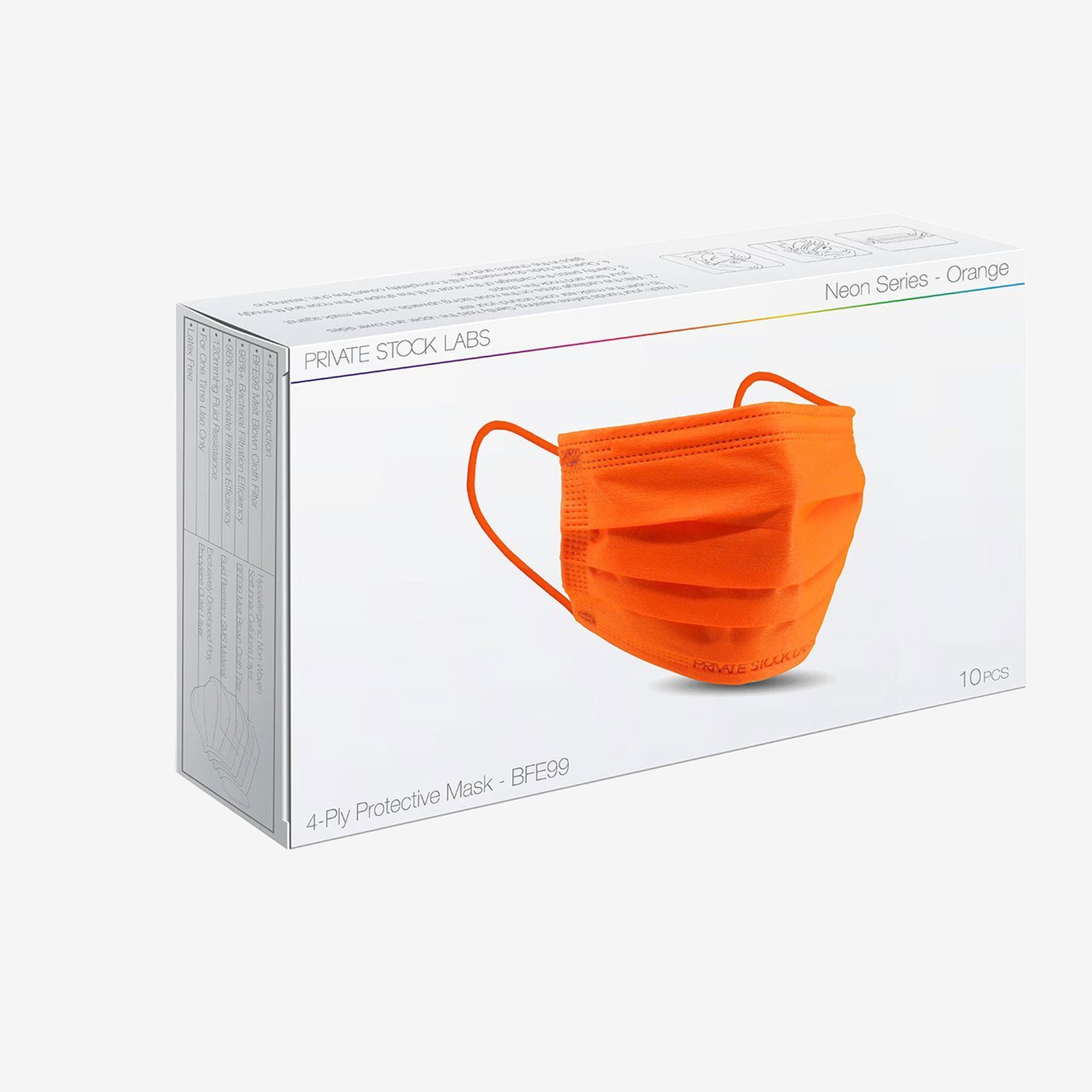 Private Stock Labs 4 - Ply Orange Protective Mask Orange - 1