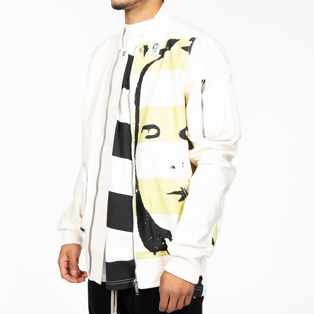 Rick Owens DRKSHDW Flight Bomber Jacket Natural - 2