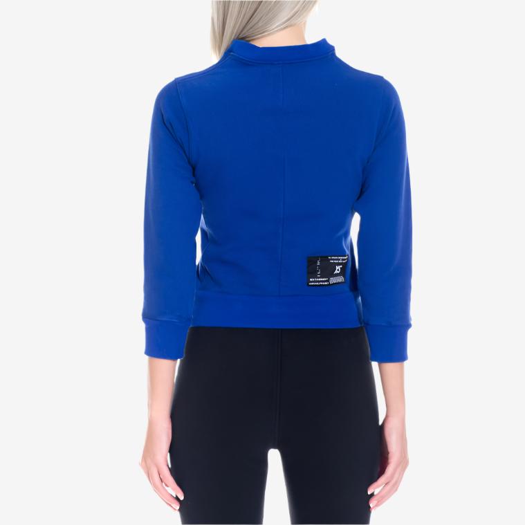 Unravel Womens Terry Shrunken Sweater Blue - 2
