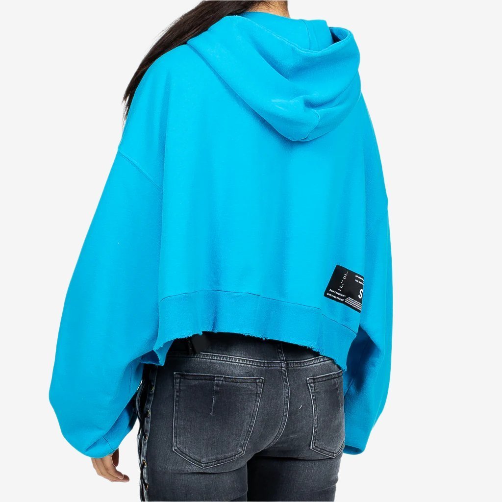 Unravel Chopped Zip Hoody Blue - 2